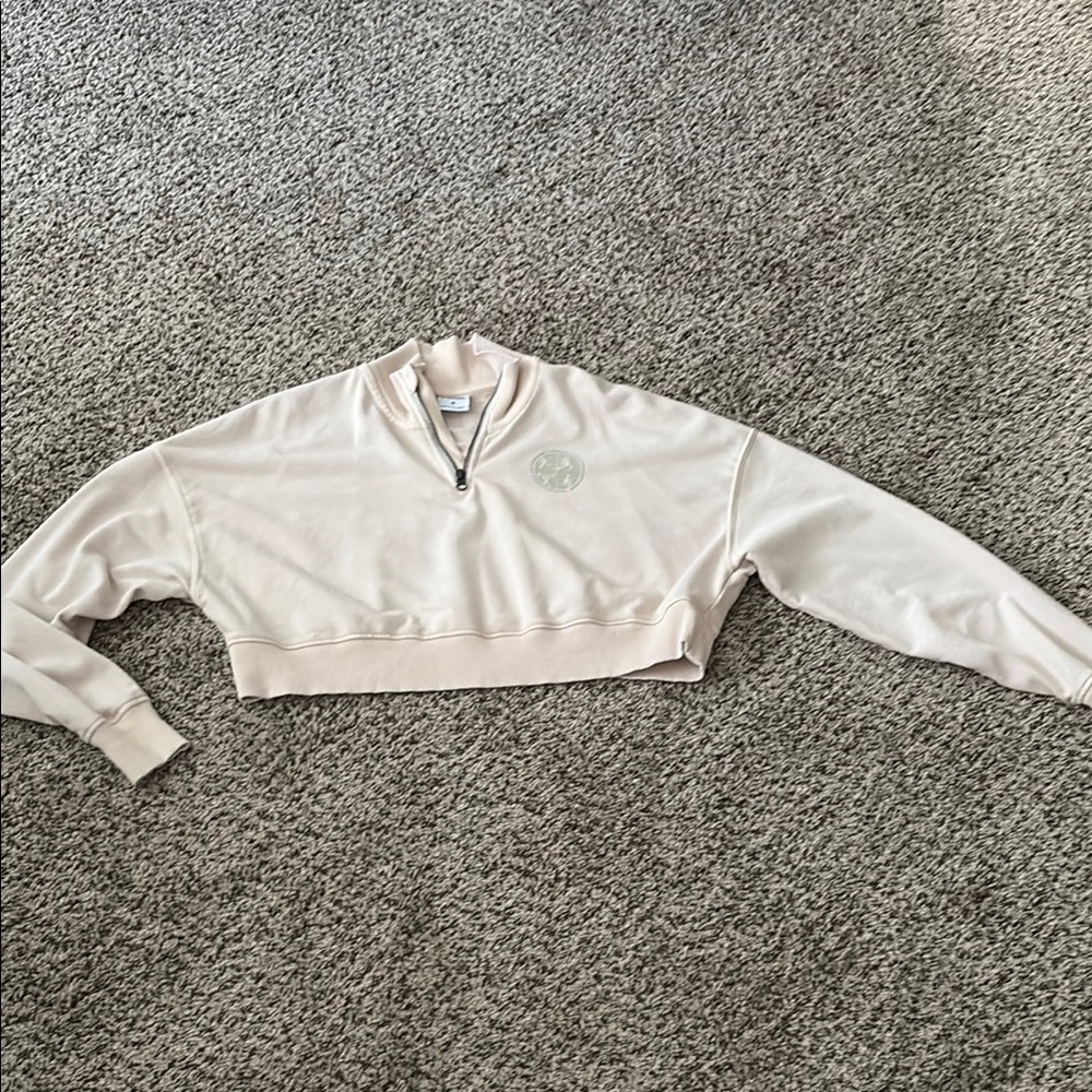 Gymshark Beige Quarter-Zip Sweatshirt